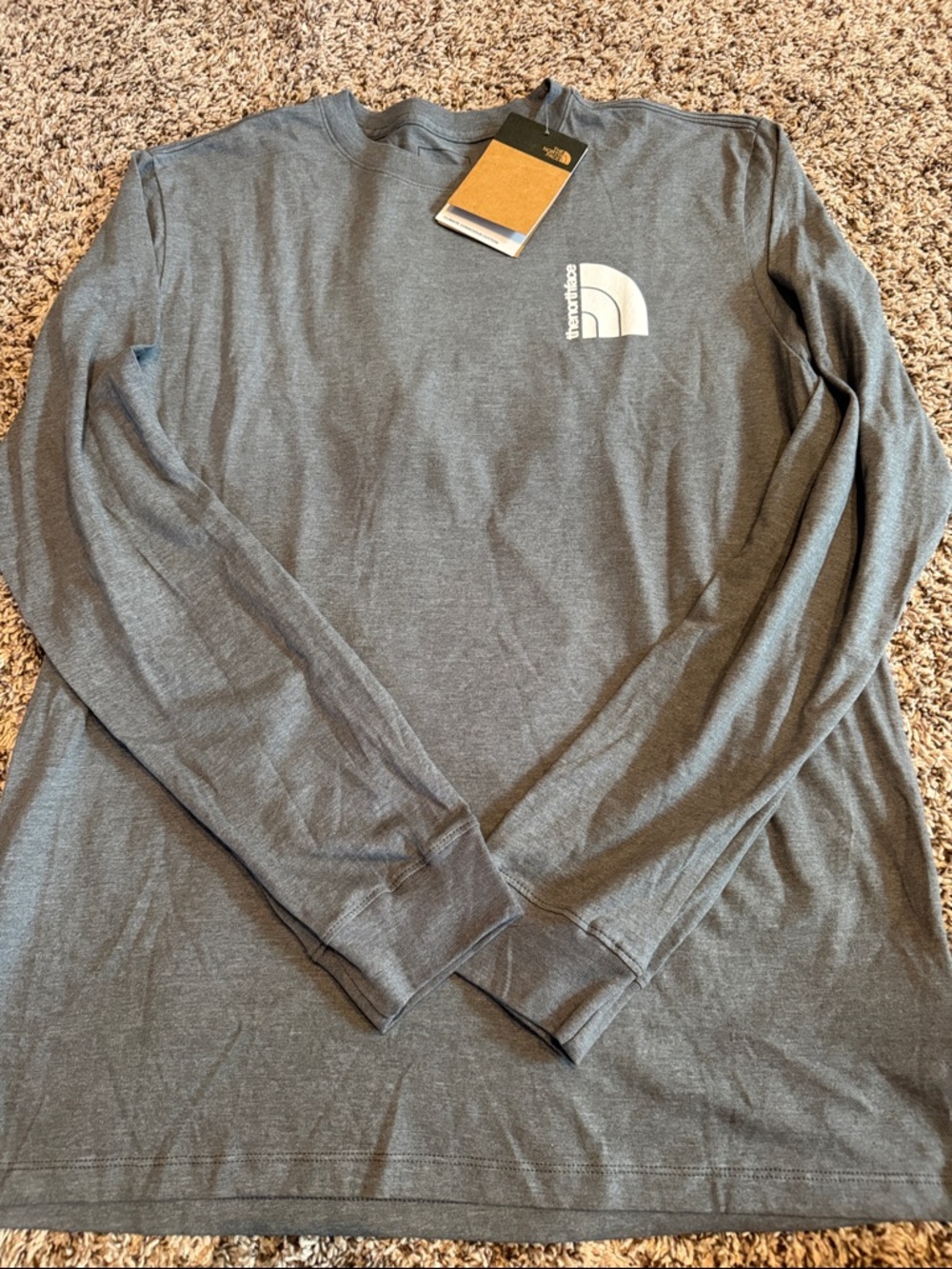 The North Face Men's Long Sleeve Crew Tee - Charcoal